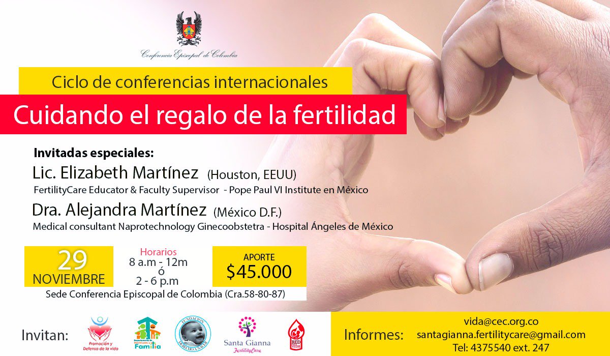 pdvidaCol's tweet photo. El adecuado conocimiento de la sexualidad y fertilidad se ha dado como regalo para la #Vida  #ModeloCreighton es la mejor opción natural hasta ahora encontrada info vida@cec.org.co https://t.co/o8yzHnA6c5