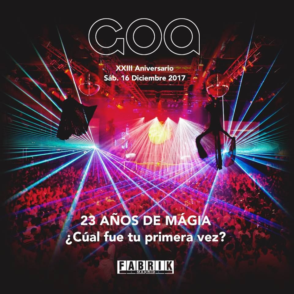 fabrikdiscoteca's tweet photo. Responde & gana la doble para #GOA
Cúal fue tu primera Goa? - 23 años bailando juntos!
#23Aniversario #GoaElectronicParties https://t.co/UMMq4oVphu