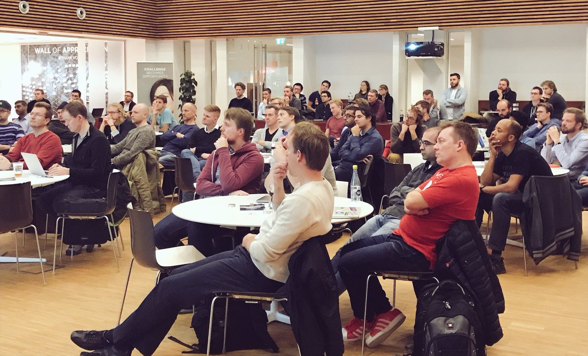 code_conf's tweet photo. Full house at @SimCorp for the @dockercph #meetup on orchestration tools! #dockermeetup #dockercph https://t.co/AtLzEOrfwG