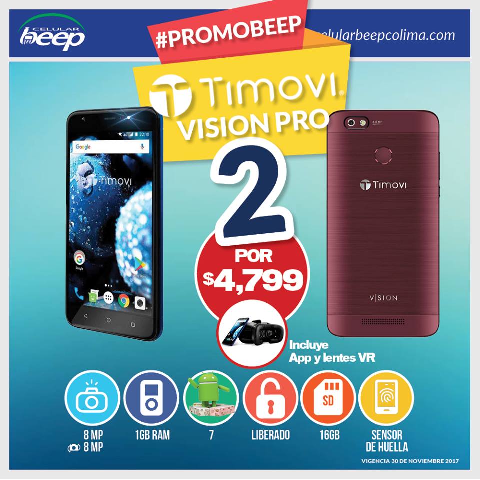 CelularBeepCol's tweet photo. #PromociónExclusiva de #CelularBeep
¡Ven y llévate 2 #tmovi #vision pro por el increíble precio de $4,799 pesos, así que no pierdas tiempo y ven por tu #promoBeep hoy mismo! :D https://t.co/nKbhwm2xc9
