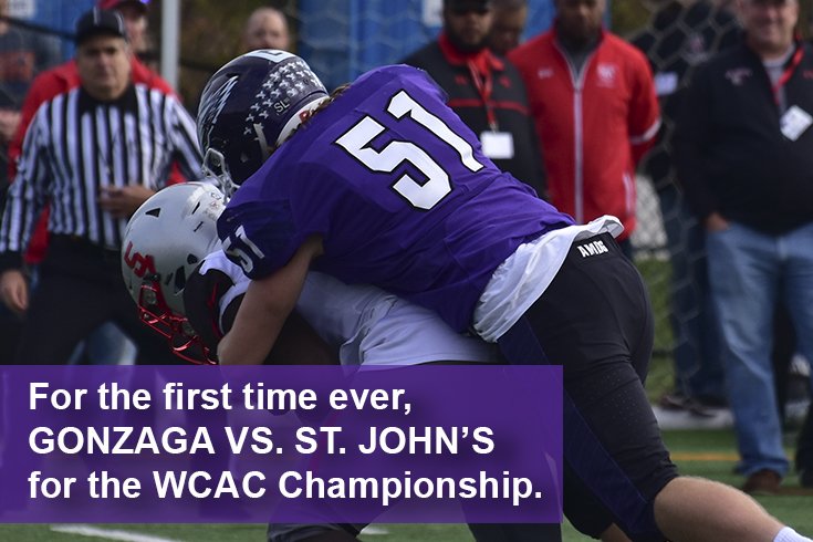 Come out to the University of Maryland and experience history. 

🏈Gonzaga vs St. John’s for the <a href="/WCACSports/">Washington Catholic Athletic Conference</a> 🏆
🗓Saturday, November 18
📍University of Maryland Stadium
🕑2PM