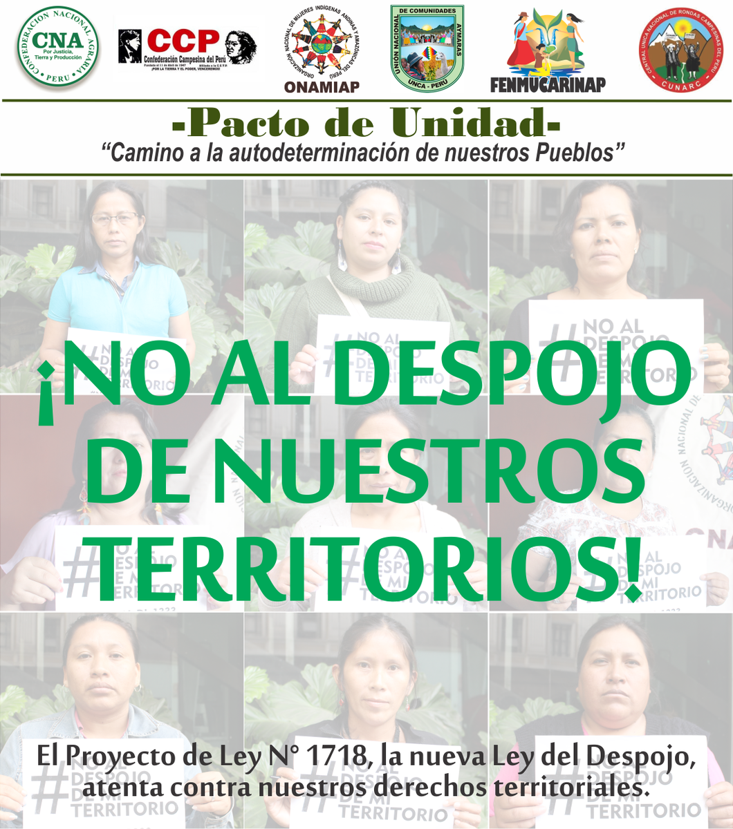 onamiap's tweet photo. El #PL1718 atenta contra nuestros derechos territoriales. @congresoperu ¡archívenlo ya!
#VuelveLaLeydelDespojo https://t.co/xru3hi3Fw9