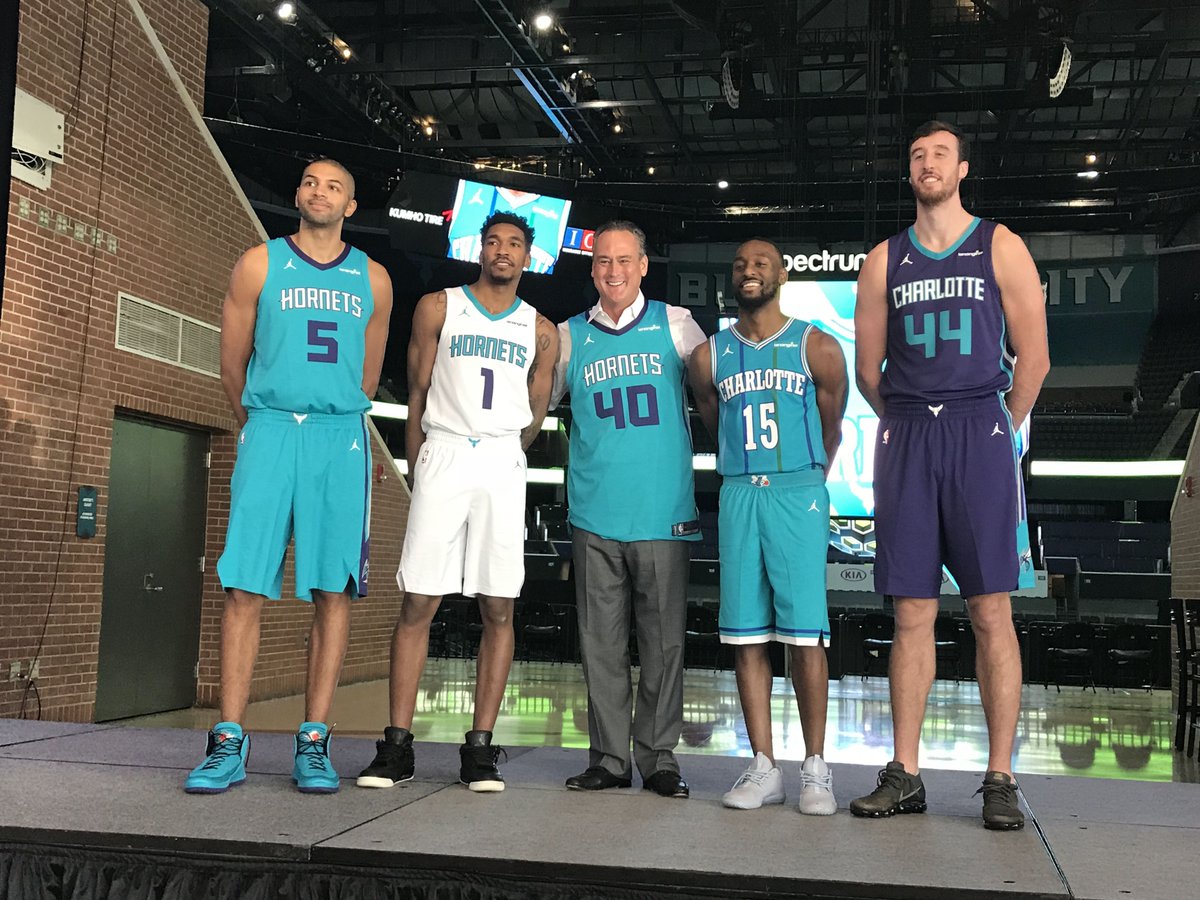 Enjoyed revealing the new <a href="/hornets/">Charlotte Hornets</a> jersey with the team. Excited to what <a href="/LendingTree/">LendingTree</a> and the Hornets can do together for #BuzzCity and the Carolinas.