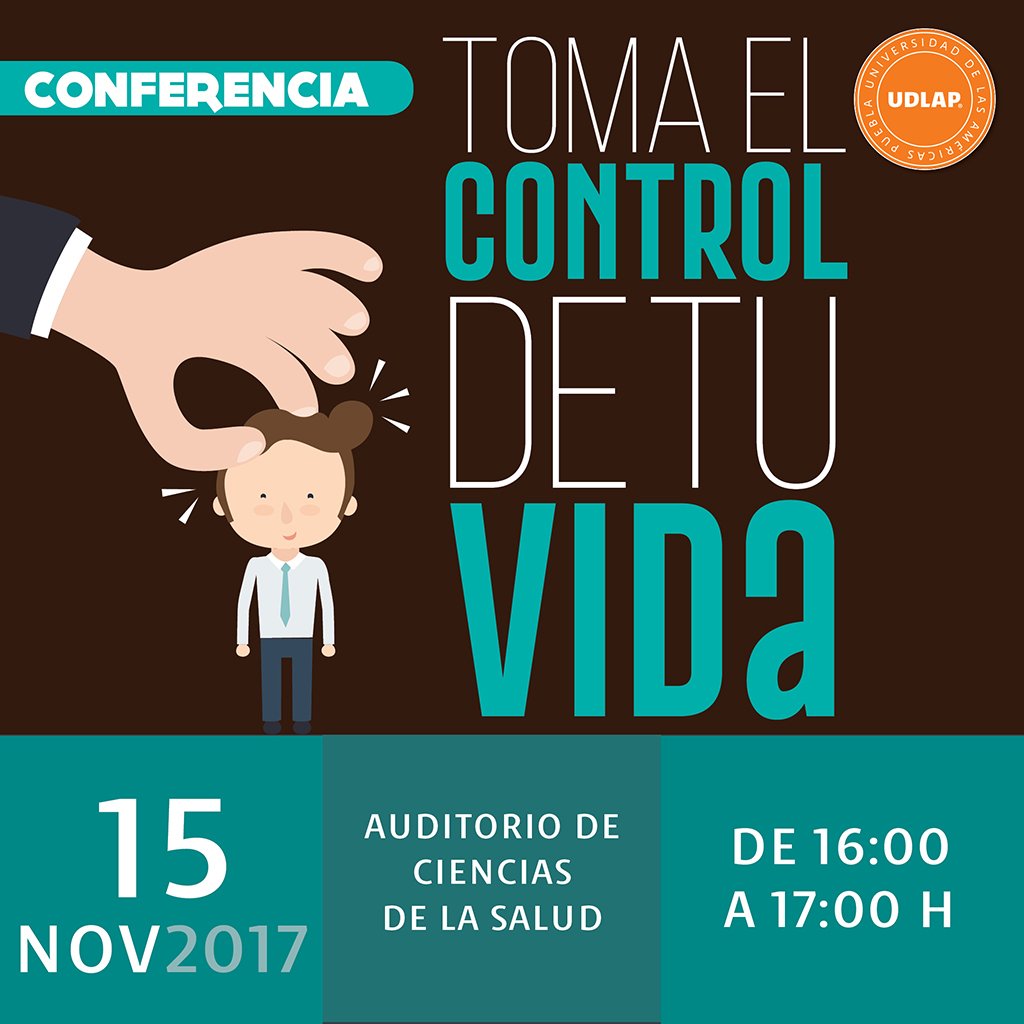 udlap's tweet image. ¿Ya conoces las claves para tomar el control de tu vida?
Si aún no es así, te damos algunos consejos en esta conferencia de #PPA2. 
*Trae tu credencial #UDLAP