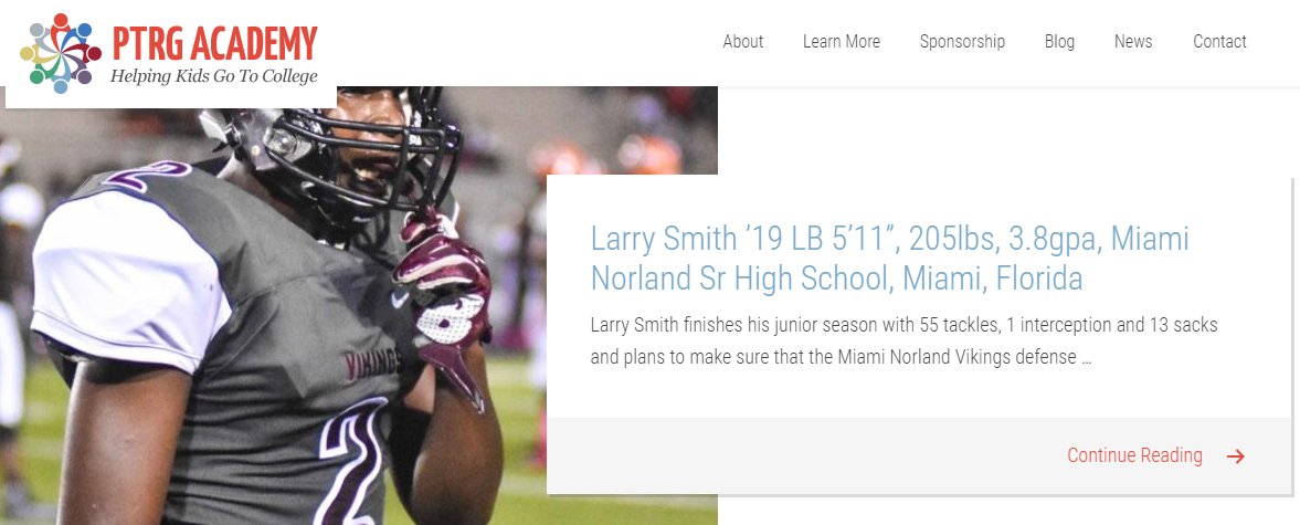 RecruitingGame's tweet image. And they&apos;ll continue to roll in!
Larry Smith is 💯LEARNING the process in the ptrgacademy.com &amp;amp; understands how 2 maximize his VALUE💰2 any college program nationwide.
-Check out Smith&apos;s #PTRG PAGE 👀➡️ptrgacademy.com/larry-smith/ and see WHY what he&apos;s LEARNING is paying off