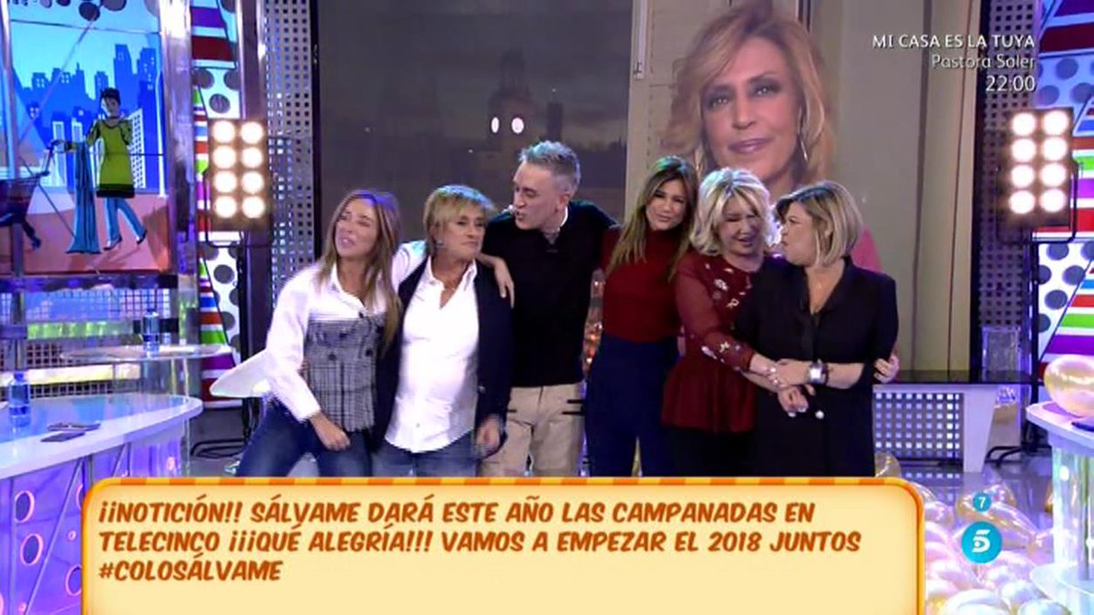 telecincoes's tweet photo. #ÚLTIMAHORA Los colaboradores de @salvameoficial darán las campanadas este año en @telecincoes 😱 😱 https://t.co/G9cdO8sxYS
