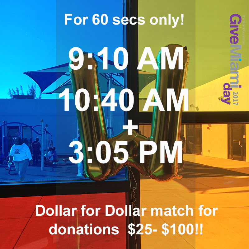 YWCAsouthfl's tweet photo. There will be 3 Match Minutes on #GiveMiamiDay: All gifts between $25 and $100 made during these 1-minute windows will receive a **100% match**! Set your phone reminders NOW!! Have your form complete and ready to hit submit as the minutes starts. #ItsTheW https://t.co/VsVnmcjDNv https://t.co/1Uxf7vLiX3