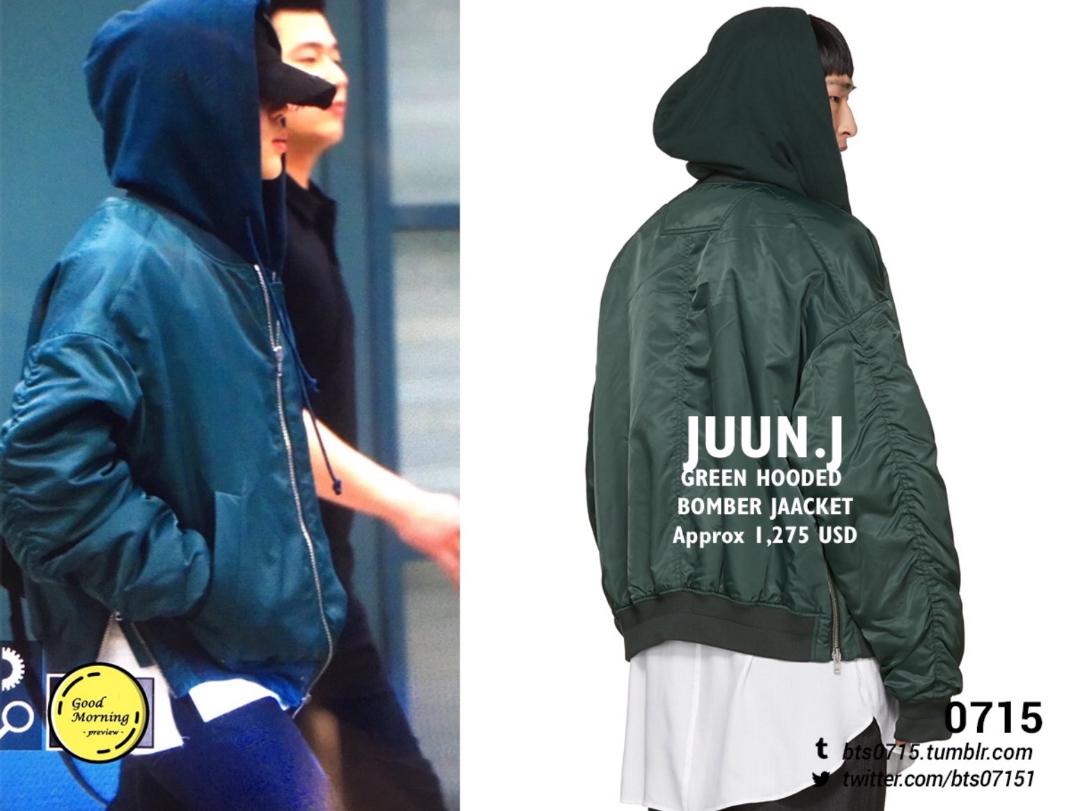 Bts green hotsell bomber jacket