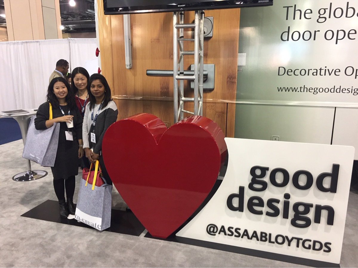ASSAABLOYTGDS's tweet photo. Don't forget to swing by booth 1084 at #NeoCon2017 today! We are having a great time sharing our love for good #design! https://t.co/LJfguZrzSb