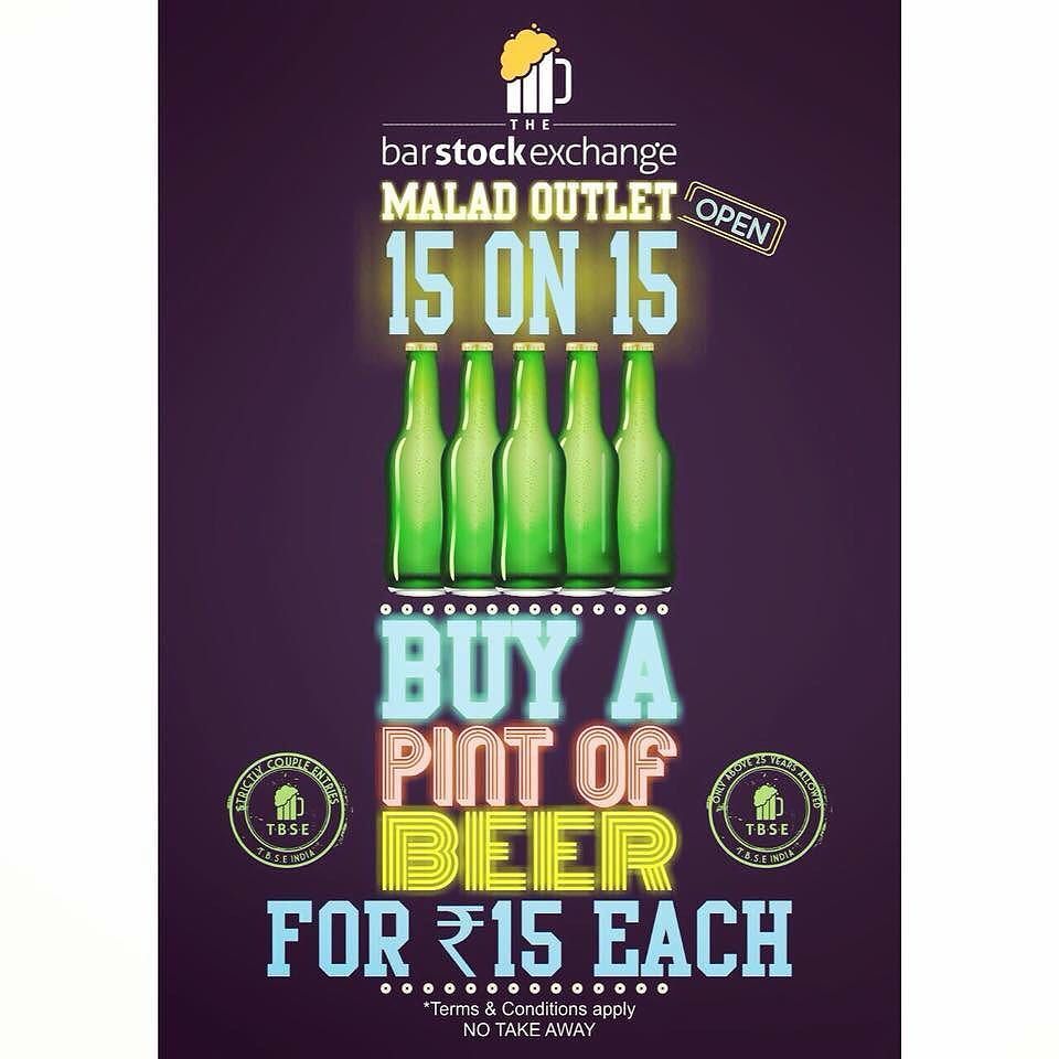 PartyHunts's tweet photo. Have you Heard yet ?? Thirsty on a #Thursday 
#Thebarstockexchange offers 15 #Kingfisher pints for just Rs 15 #eac… https://t.co/Ttn5vsB8J0 https://t.co/0E4H55mJlr