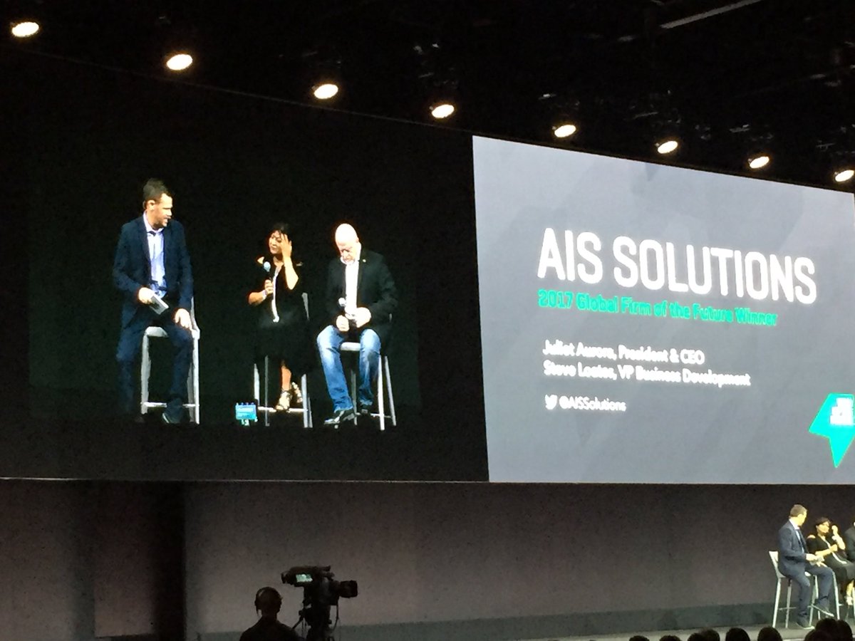 Congrats to <a href="/receiptbank/">RB</a> partners Juliet and Steve <a href="/AISSolutions/">AIS Solutions</a> on winning #firmofthefuture #QBCONNECT