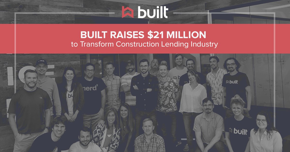 BuiltTechnology's tweet photo. Historic day for Built Technologies! @indexventures &amp; @nycapartners have invested $21M in Built to help us bring construction lending into the digital age. https://t.co/PzGiFOkT1F https://t.co/cgKZTdSglO