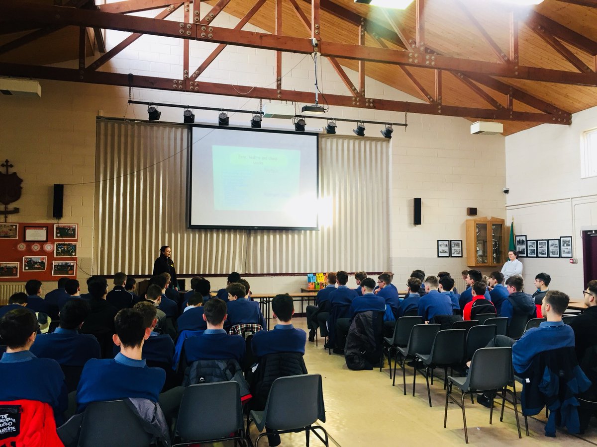 mickeyq06's tweet photo. Thanks to @Glenisk @innocentIreland and @Good4UNutrition for helping out with @StMels #HealthyFoodWeek with food sampling for students. Also to Emma from Good4U for the Nutrition talk and Ann from Innocent for top class service for the students! https://t.co/twiohekCgJ