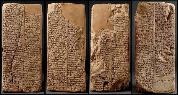 It's impossible to know whether Ashurbanipal was as erudite & scholarly as he boasts. But what's interesting is that he clearly holds the written word in high regard.This led to him gathering together all the tablets he could find, in all the languages of the world.