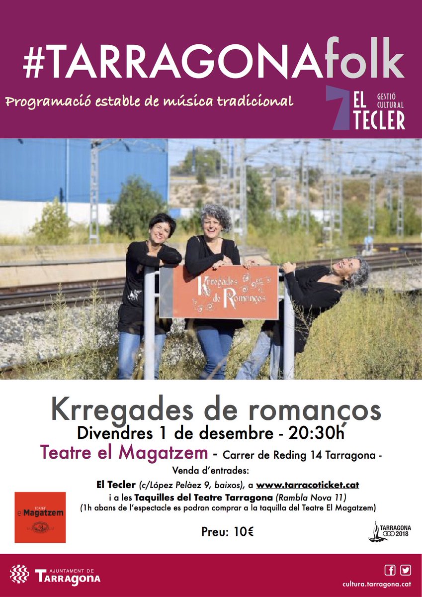 el_tecler's tweet photo. Per problemes tècnics hem hagut d'obrir nou compte! Arrenquem de nou amb el nou concert del cicle #tarragonafolk a el #teatreelmagatzem de #tarragona ! Us hi esperem! #tarragonacultura #musicatradicional #culturapopular https://t.co/8OYR8i7bEj