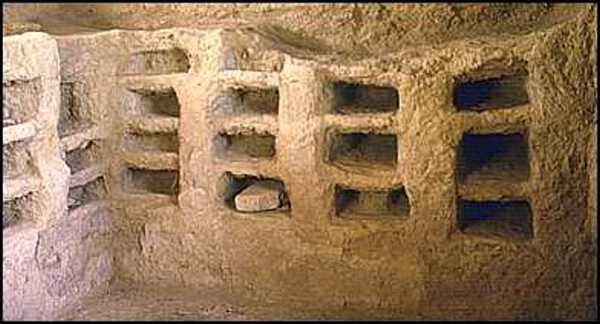 The tablets would have been stored on shelves like these from another library found in the ruins of Sippar. Tablets of a certain type would be stored together in the same room.
