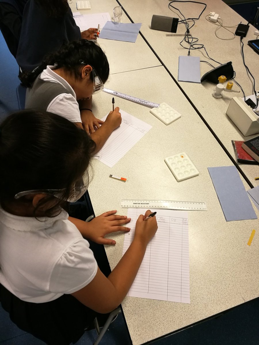 taradiggers_CHS's tweet photo. A visit from Year 5 @BHPS_1. Testing acids and alkalines, so much fun had by all. Thank you for being brilliant learners. @CockshutHillSch https://t.co/G5DctsiMUe