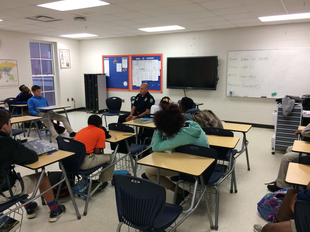 Thank you Captain Barron with Troy PD for speaking to Mr McKinnon’s current issues class.  <a href="/TroyCitySchools/">Troy City Schools</a>