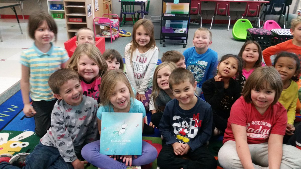 Sheb_Falls_ES's tweet photo. Mrs. Thiel's class enjoyed Not Quite Narwhal by Jessie Sima for our #classroombookaday read aloud today. #SFexceptional https://t.co/e7siUMkwnD
