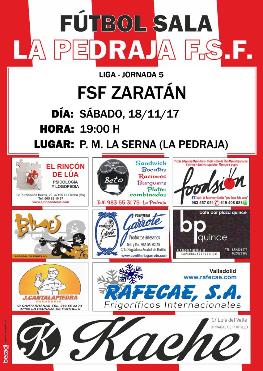 LaPedrajaFSF's tweet photo. J5 Liga @asofusa1 femenina: @LaPedrajaFSF - @fsfzaratan, sábado 18/11 a las 19h en el P.M. La Serna #VamosEquipo!! #SíSePuede!! https://t.co/jozIHnOjws