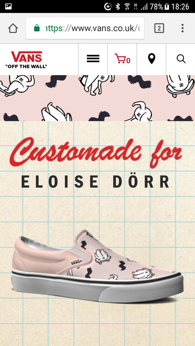 WeCanFly17's tweet photo. Check out #EloiseDorr s cutome print slip ons @vansskate online #gogirl https://t.co/xgOINOAyK6