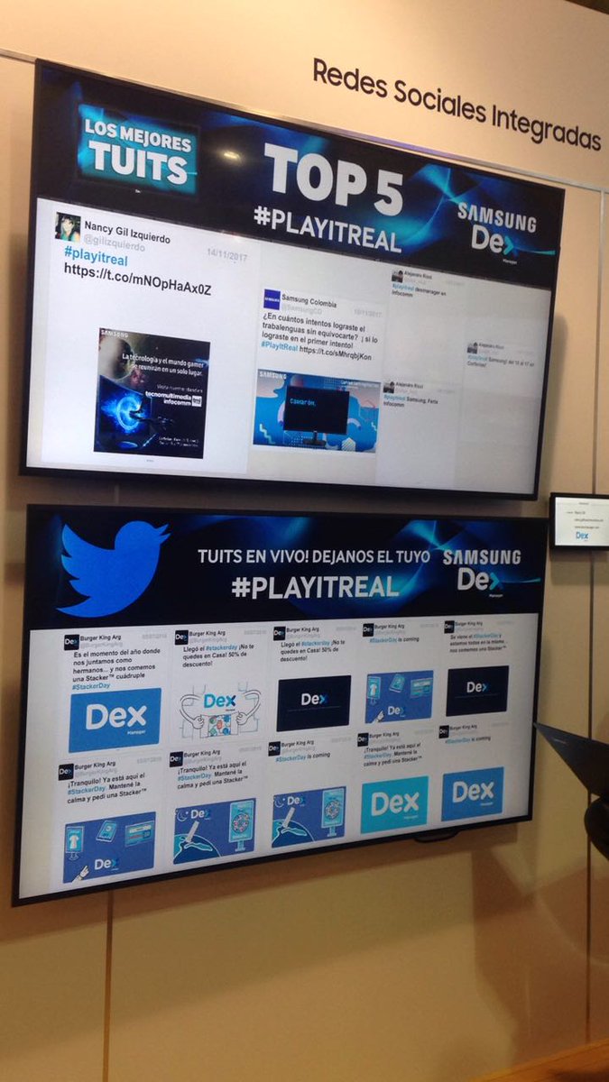 Guidoschkliar's tweet photo. Dex Manager en #Tecnomultimedia, junto con Samsung #playitreal https://t.co/tjs4s7EmQ3