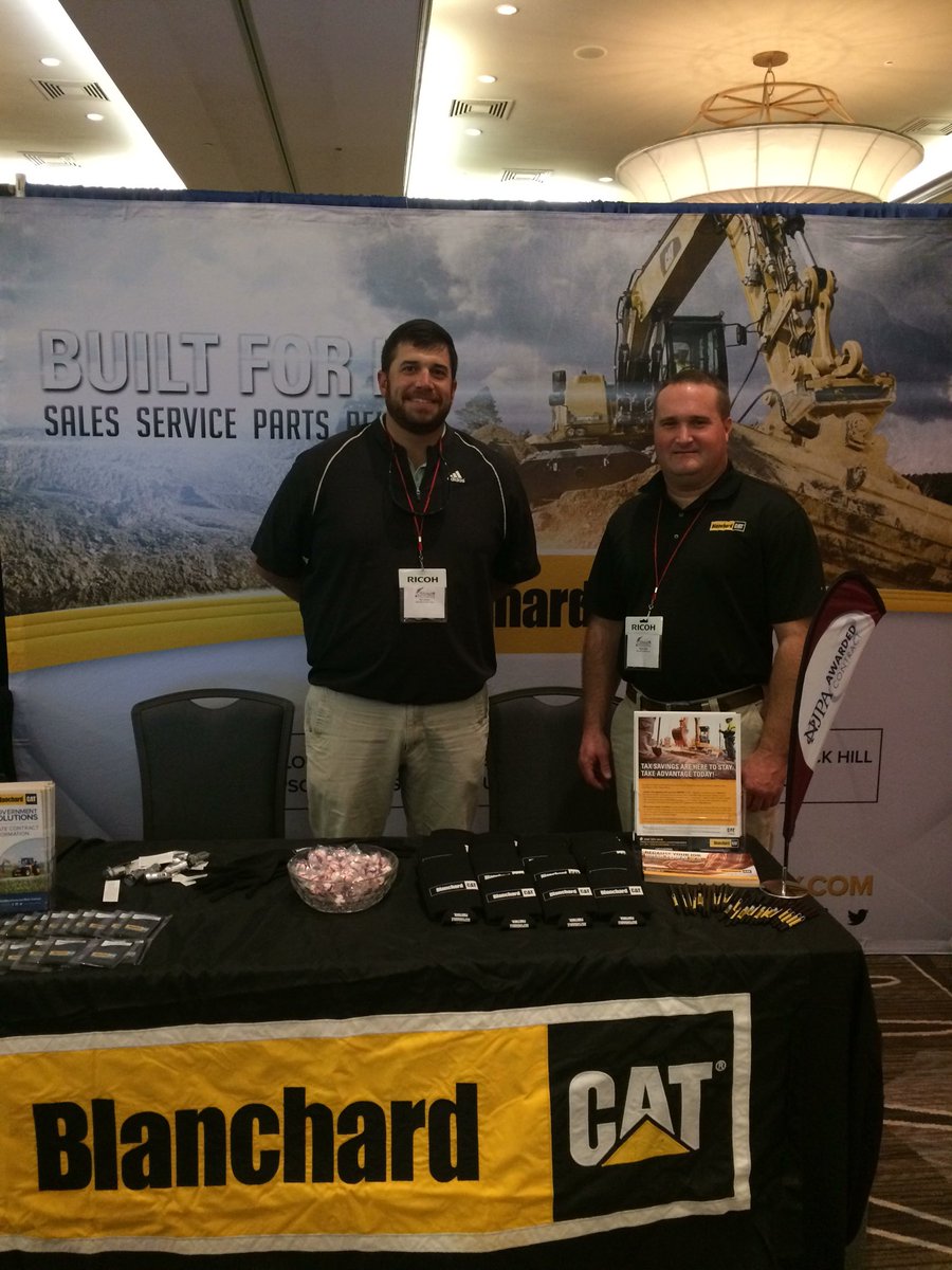 Having fun at the <a href="/SCAGPO/">SCAGPO</a> show! Stop by our booth and say hello! #webuildsc #blanchardcat #dependablepartner