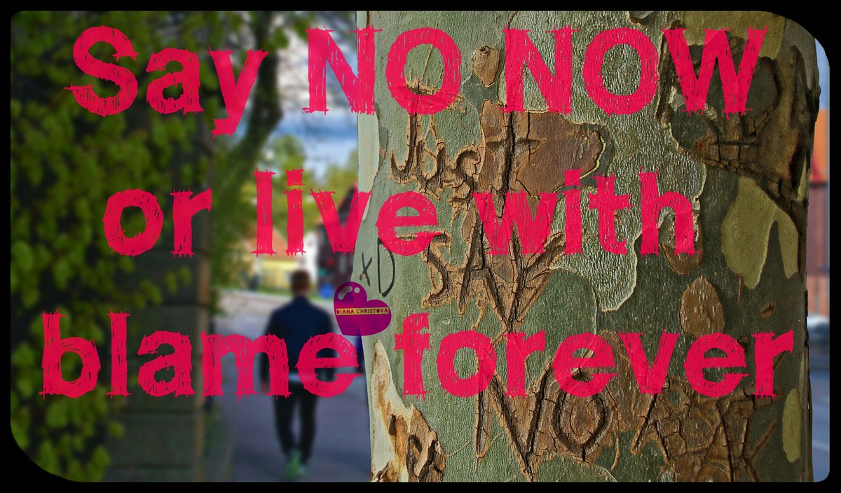 diane4charmer's tweet photo. Say No Now or live with blame forever. #quoteDi
It's important to say No before it's not too late & U have to excuse yourself for rejecting. https://t.co/Luwi6jpUQR