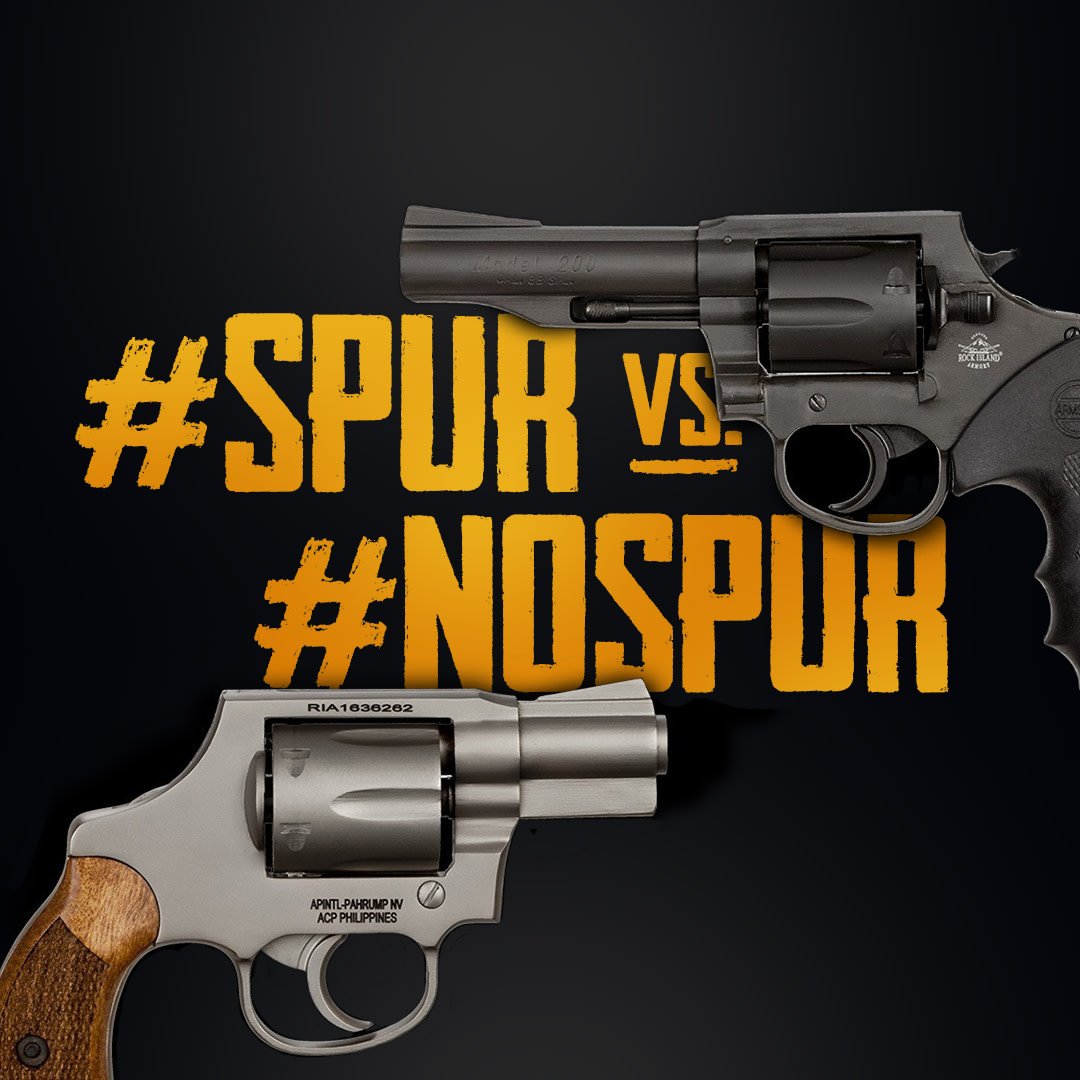 ArmscorRIA's tweet photo. To spur or not to spur... that is the question. #Revolvers #ArmscorRIA #Spur #NoSpur https://t.co/xkbg91wgfB