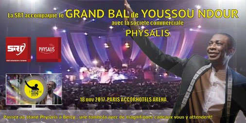 CdcCite's tweet photo. La SRT accompagne le GRAND BAL de Youssou N'Dour  avec #PHYSALIS. #kebetu #bercy 
https://t.co/iVA9la0d7A https://t.co/9gFxqeYf7d