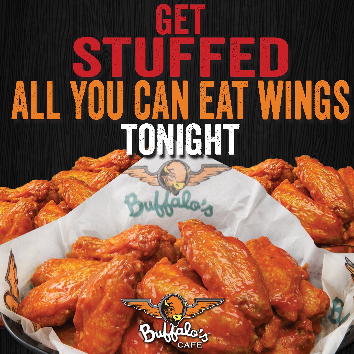 BuffalosCanyon's tweet photo. WIngs, wings and more wings!
That's how to do your Wednesday!
#WingWednesday
#AllYouCanEatWings
#BuffalosCafe - serving you world famous wings https://t.co/3fvtF4sv1j