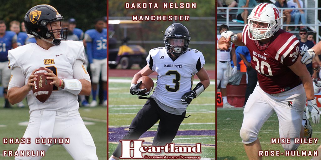 HCACDIII's tweet photo. RELEASE: Franklin's Chase Burton, RHIT's Mike Riley & Manchester's Dakota Nelson Headline All-HCAC Football Selections
https://t.co/jKwRlmYk1v https://t.co/57EzX92vAe