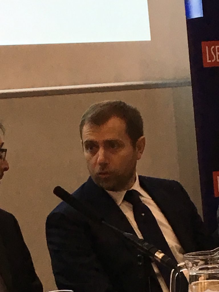 SallyJHardy's tweet photo. Riccardo Crescenzi starts his inaugural lecture - break a leg!! Room is packed with people. @regstud #lsemultinational https://t.co/E8LNforQ8r