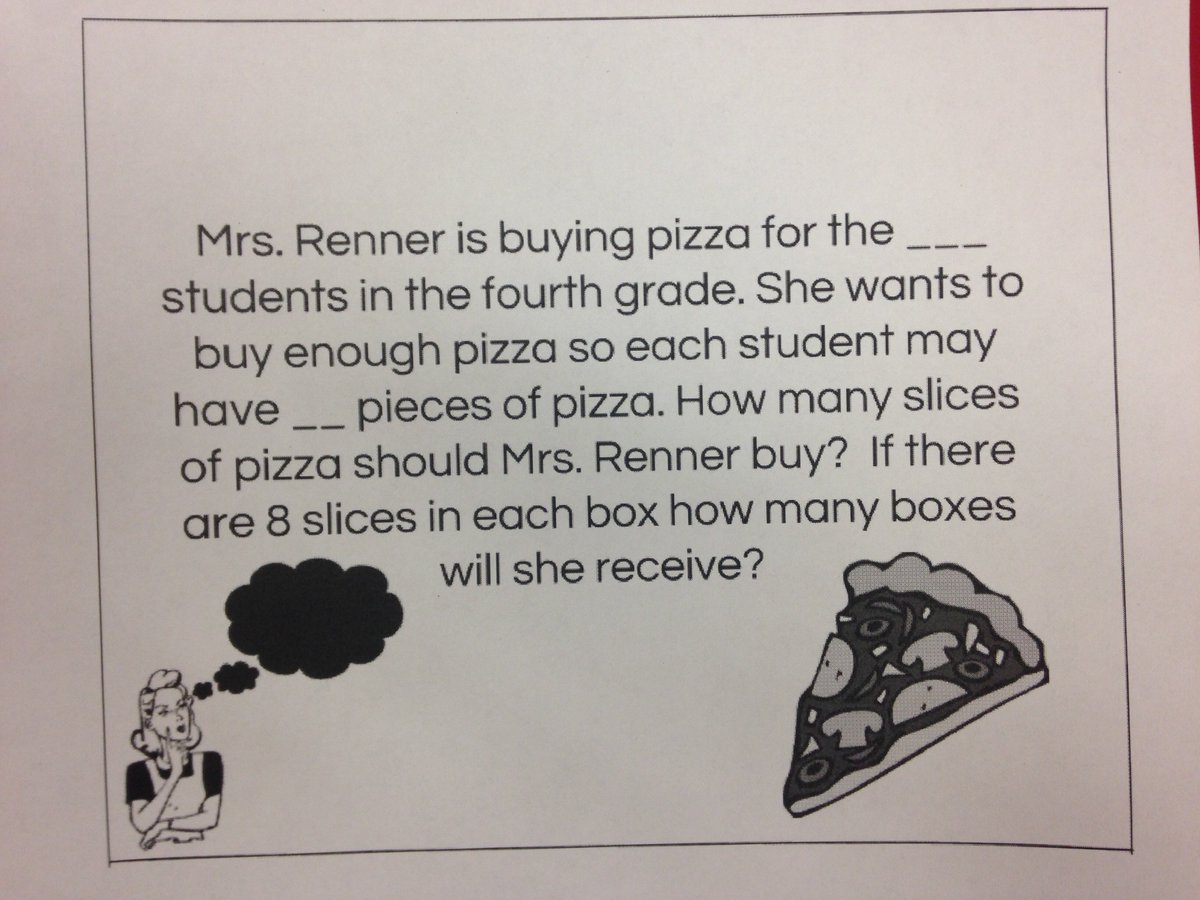 Mrsablund's tweet image. #Numberlesswordproblems helped us tackle multi-step word problems using area models, #partialquotients, #mainidea, #questioning, and #inferencing = #readingandmath @mathbarb @TannyMcG @CloughPikeElem @WestCler  @bstockus @EngageNY