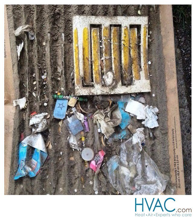 hvac's tweet photo. This is what happens when you (or your children) stick objects down the registers! #HVAChacks https://t.co/WdToNuxPRe