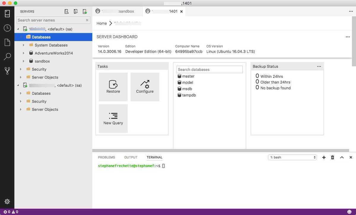 sfrechette's tweet image. Great announcements today at Microsoft Connect(); This is currently happening... ;-) #macOS #MSFTConnect #SQLOpsStudio