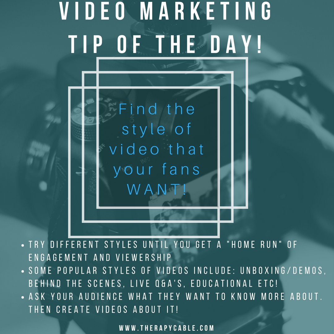 TCliveNews's tweet photo. Video marketing tip of the day!
Find a style of video that your fans and clients WANT!
-
#videomarketing #videoproduction #therapy #addictiontreatment #psychology #orangecounty https://t.co/poxbdOz3NP