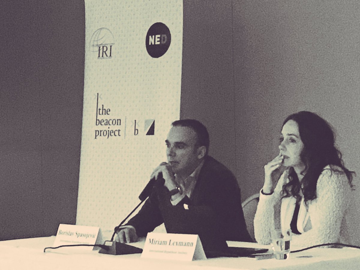 kateklingova's tweet photo. . @MiriamMLex & @borkospas open @IRIglobal civil society roundtable in #Belgrade #TheBeaconProject @NEDemocracy @GLOBSEC https://t.co/ALiaNV2k8y