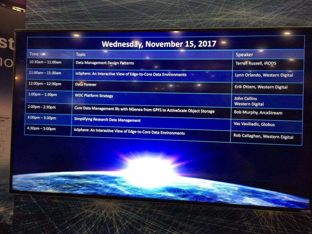rwcallaghan's tweet image. Exciting presentations @Supercomputing from @HGSTStorage. Come on by booth #643 to learn more! #LetDataThrive