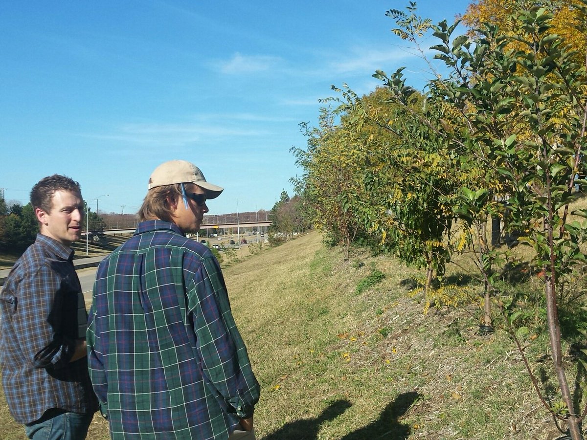 seely_doug's tweet photo. Food forest along the hyway!#treeyourcity https://t.co/KVgNjTdM60