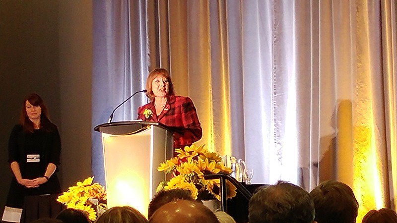 AFPManitoba's tweet photo. #MPA2017 Gail Asper, James Richardson and Sons Ltd and Tina Jones accepting their awards! https://t.co/D5WU89Kyye