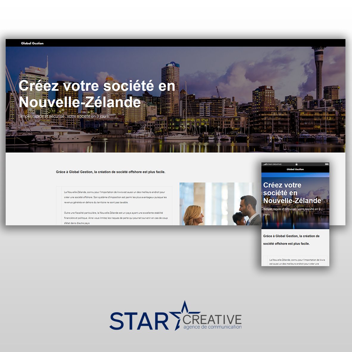 starcreativecom's tweet photo. Global Gestion, spécialisée dans la #création de #société #offshore a fait appel à #starcreative pour la #conception de son #siteinternet. https://t.co/YKtcJ1kSyK