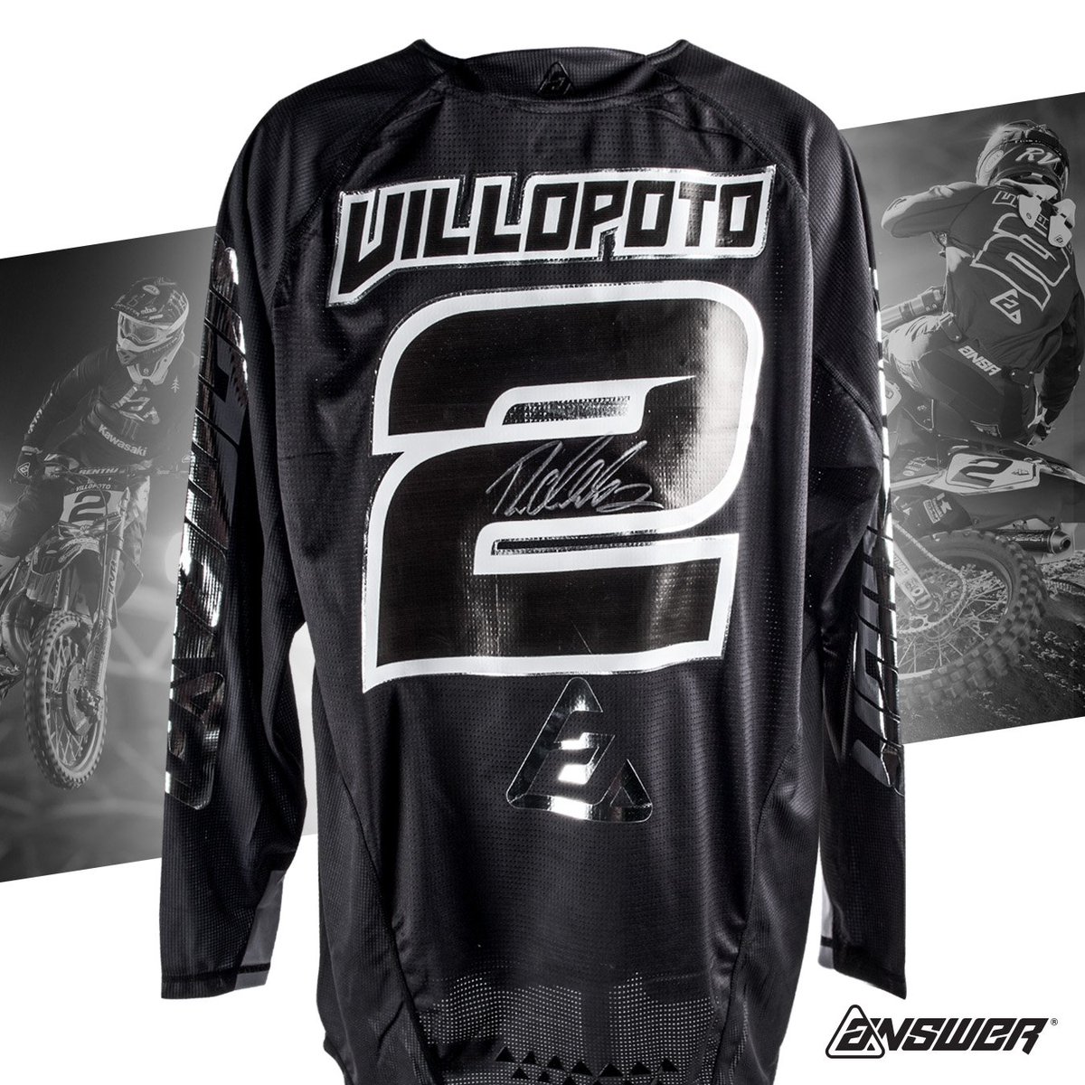 AnswerRacing76's tweet photo. Head over to our Instagram to see how you could win @Ryan_Villopoto2βs 2017 Red Bull Straight Rhythm chrome jersey! #RVxANSWER π | β‘ https://t.co/VVYVxqkLa7 https://t.co/WQt6KHeY6x