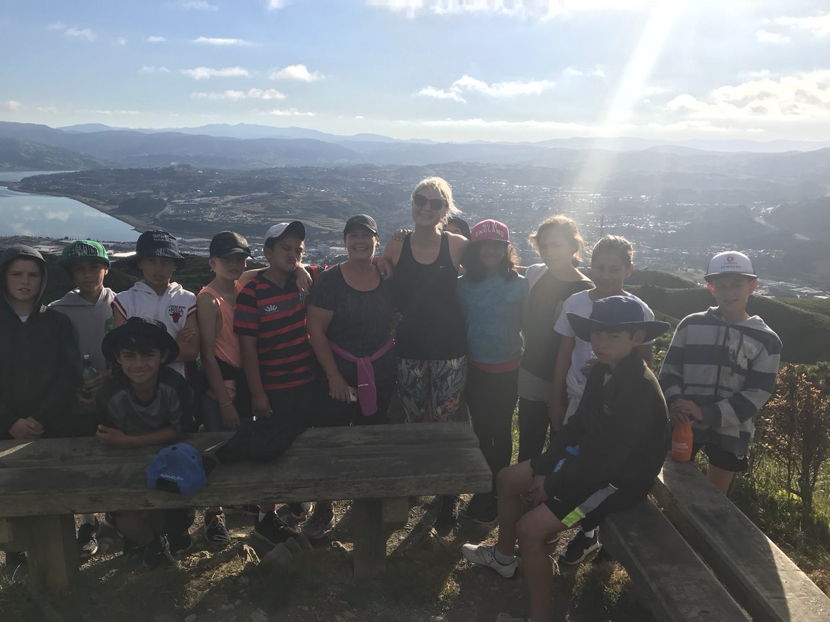 Rumawhitu's tweet photo. We made it! Early morning climb to the top of Colonial Knob @Porirua_City we are loving our camp 💕 https://t.co/NIyGC9mWAR