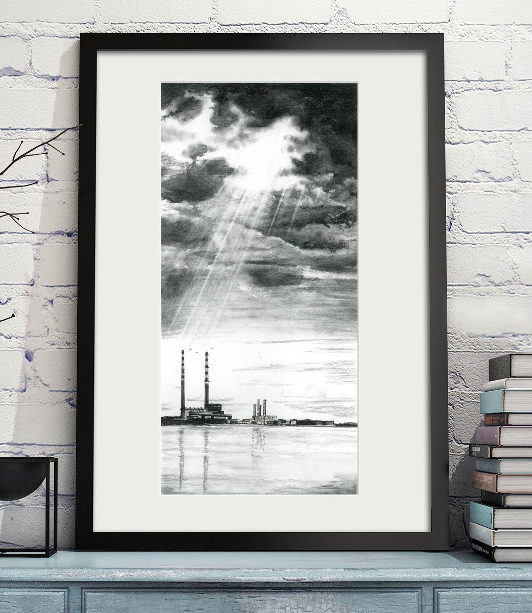 Excited to share my latest work at #etsy shop: The Poolbeg Stacks Illustration Digital Print etsy.me/2hBT2Eu