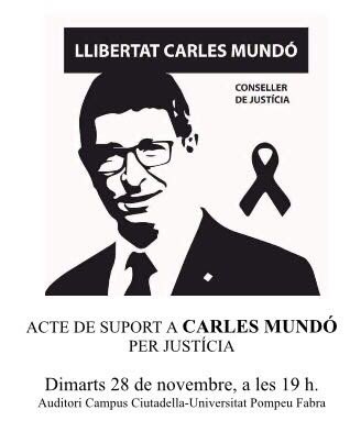 elena_fonolla's tweet photo. Dimarts 28 de Novembre acte de suport a @CarlesMundo https://t.co/vJETlpcH3v