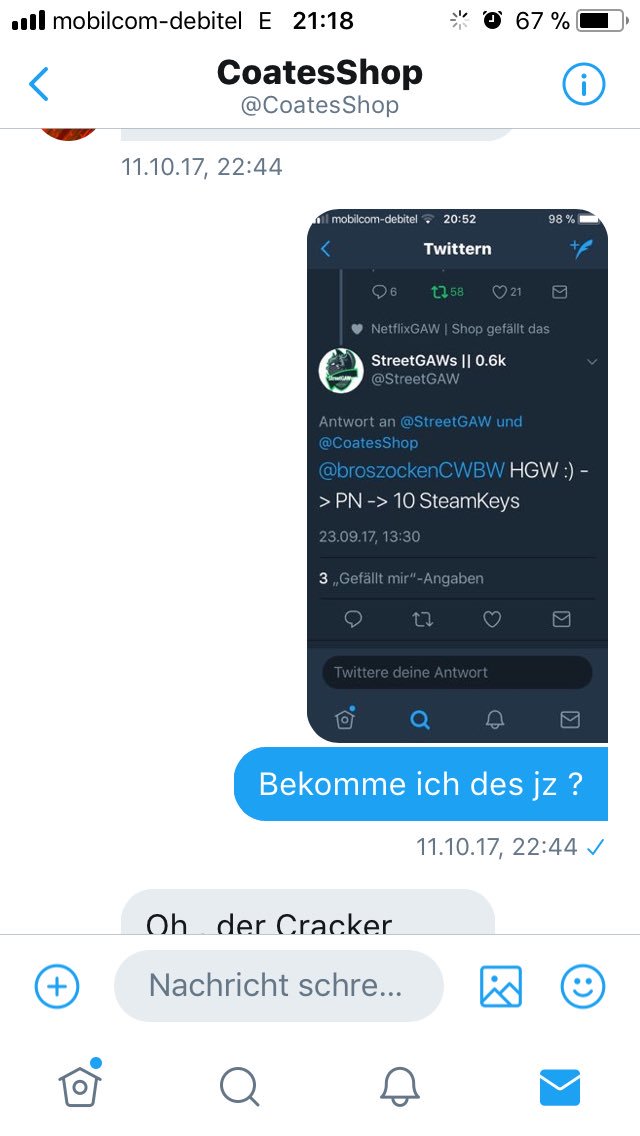 broszockenCWBW's tweet image. Jungs @CoatesShop und @StreetGAW scammen!!!

SCHON BITTER WENN MAN SCAMNEN MUSS UM AUFMERKSAMKEIT ZU BEKOMMEN!