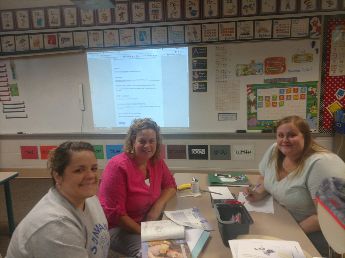 SunmanEl's tweet photo. "We are so thankful for this time!"- SES First Grade Team "It feels so good to get so much accomplished as a team." -SES Kindergarten Team #RtIData #Curriculum #SDCollaboration https://t.co/FT9XcELe1B