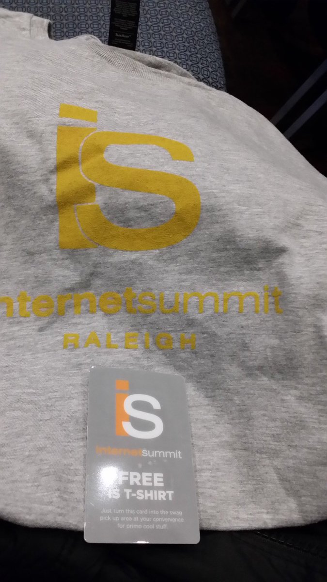 Jdelory's tweet image. Got the free tee #isum17