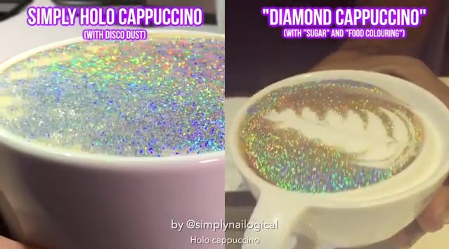 Putting CAKE GLITTER on NAILS? (+ edible Diamond Cappuccino EXPOSED) 